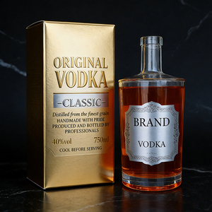 लोकप्रिय टेक्विला व्हिस्की रम गिन सजावटी आत्मा बोतलें 500 मिलीलीटर 750 मिलीलीटर कस्टम लोगो मुद्रण के साथ - Product Image 5