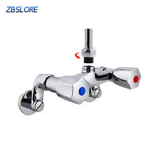 Wall Mount Mixing Faucet Pre Rinse Wall Bracket Pull Down Sprayer Spring Kitchen Sink Faucet