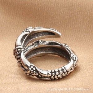 yunnique Eagle Claw <b>Ring</b> Stainless Steel Retro Silver Unisex Fashion Jewelry Gift - Product Image 4