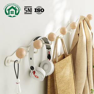 Pano.V Metal Clothes <b>Hook</b> <b>Rack</b> for Entryway or Doorway <b>Wall</b>-Mounted and No-Drill Installation for Living Room - Product Image 1