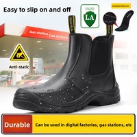 Bottes de sécurité montantes pour hommes, respirantes, antistatiques, imperméables, résistantes à l'écrasement et anti-perforation, avec embout en acier, idéales pour l'été
