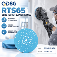 Disque abrasif céramique RTS65 225 mm anti-colmatage à coupe rapide pour la préparation des surfaces de sablage de cloisons sèches professionnelles en construction