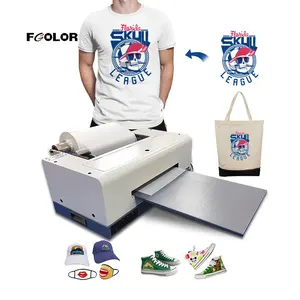 FCOLOR A3 Size Digital T-shirt Textile Printing Machine A3 Pet Film DTF Printer for Epson L1800 dtf printer