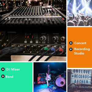 マイクミキサー用オーディオケーブルコード、ハイファイXLRコネクタ、マルチメディア3ピン6.0mmオス/メスオーディオケーブル、XLRケーブルオス-メス - Product Image 4