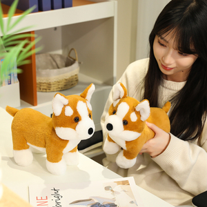 Yeni varış ayakta simülasyon <span class=keywords><strong>Corgi</strong></span> peluş oyuncaklar ev dekorasyon çocuk hediyeleri yumuşak gerçeklik yavru fabrika yüksek kalite - Product Image 5