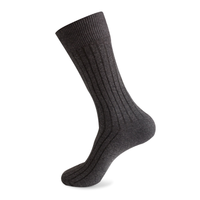 Vente en gros de chaussettes pour hommes, classiques d'affaires, classiques, en coton, à rayures, grande taille, chaussettes à double aiguille, chaussettes longues blanches personnalisées pour hommes