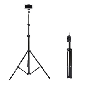 Trípode de transmisión en vivo de 2,1 m, soporte para teléfono, lámpara de anillo LED, soporte para luz, trípode para fotografía, trípode de transmisión en vivo - Product Image 1