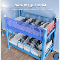 Lit superposé en métal moderne multicolore pour dortoir d'étudiants, école, appartement, hôtel, personnalisable OEM