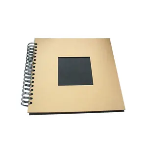 álbum de fotos preto marrom Suppliers-Álbum de scrapbook em papel espiral para venda por atacado, preço em branco com capa de 4x6 foto
