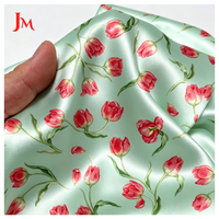 Tissu satiné 100% polyester de luxe tissé ODM&OEM, tissu imprimé personnalisé, motif floral pour robe de mariée
