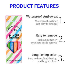 Nuevo Delineador de Ojos de Doble Punta, Cuatro Colores, Mineral, Resistente al Agua, de Larga Duración, con Diseño de Flor de Ciruelo en Forma de Corazón - Product Image 4