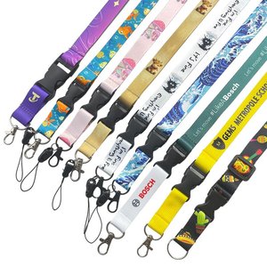 Tùy chỉnh thăng hoa in logo bền Polyester dây buộc Màn hình in đầy đủ màu sắc dây buộc thương hiệu - Product Image 3