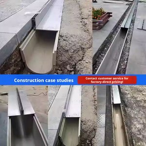Modern drainage design with rainwater harvesting resin <b>linear</b> <b>drain</b> channels, easy installation with cover, high-quality drainag - Product Image 6
