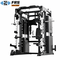 FRS Smith Machine Functional Trainer avec double pile de poids 146 kg, système de poulies à câble, équipement de gym à domicile et commercial