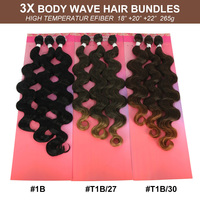 Julianna Wholesale Nouveauté Cheveux synthétiques de qualité supérieure en fibre haute température 3X Boucles ondulées naturelles Extensions de cheveux