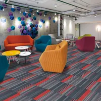 Pp Surface Floor Carpet Tiles, Used in Commercial Office