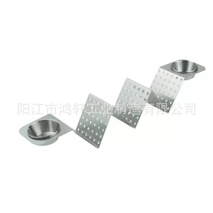 Soporte para Tacos de Acero Inoxidable HX-T001, 1.00mm de Grosor, con Bandeja para Salsas, para Hoteles, Comida, Café y Té - Product Image 1