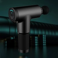 Pistola de Masaje Eléctrica, 4 Cabezales de Masaje, 6 Niveles de Ajuste, Relajación Muscular, Vibración, Equipo de Fitness, Larga Duración