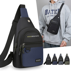 Bailshaoi Men's Chest <b>Bag</b> Nylon <b>Large</b> Capacity Crossbody <b>Bag</b> For Outdoor Travel Casual Everyday Use - Product Image 1