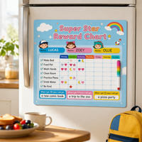 Tableau de motivation Montessori magnétique pour enfants : Suivi des bonnes habitudes et des comportements, récompenses pour enfants