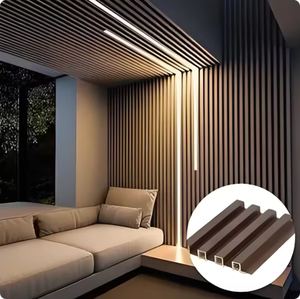 Panel de Pared Interior 3D Acanalado de WPC, Insonorizado, Resistente a la Humedad, Alternativa a la Madera, Decoración para Sala de Estar y Dormitorio - Product Image 1