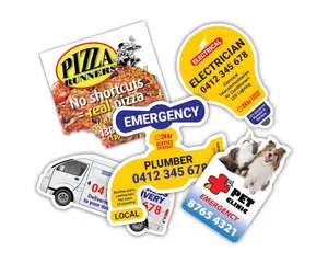 Promotional special shape die cut fridge business card magnet