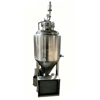 Fermenteur à bière mobile de 100 L avec refroidisseur et contrôle de la température, fermentation conique de la bière en acier inoxydable 304 pour la maison et les micro-brasseries
