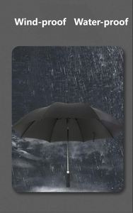 Custom Golf <b>Umbrella</b> Straight Pattern Design Semi Automatic 27 Inch 30 Inch <b>Windproof</b> Large Canopy for Promotions - Product Image 4