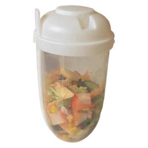 Gobelet à salade pour petit-déjeuner, portable avec fourchette, sans BPA, en matériau PP, forme cylindrique, pour les étudiants, repas sain à emporter - Product Image 5