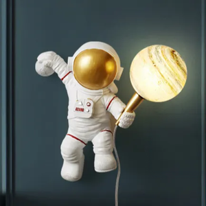 Aplique decorativo en forma de Luna, luz nocturna moderna, lámparas de pared de astronauta para habitación de niños - Product Image 3