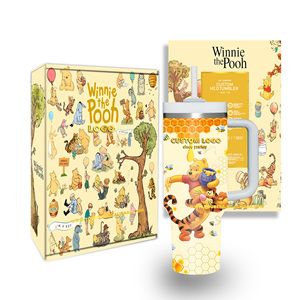 Newley מותאם אישית חבילת קריקטורה <span class=keywords><strong>pooh</strong></span> דוב 40 עוז כפול קיר ואקום חיצוני בוער מכונית עם תיבת מתנה - Product Image 2
