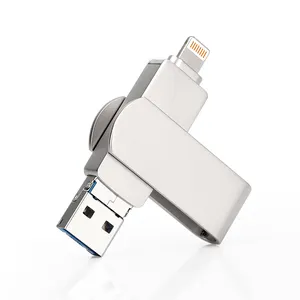 工厂定制USB内存驱动器2tb Pendrive OTG 64gb 128gb USB 3.0金属3合一USB闪存驱动器
