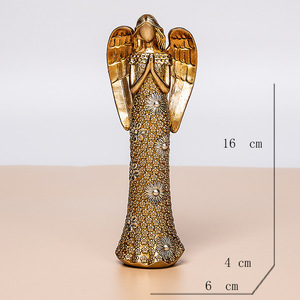 Decorazione di natale decorazione d'oro angelo custode <span class=keywords><strong>stato</strong></span> resina arte decorazione per l'ingresso di casa - Product Image 2