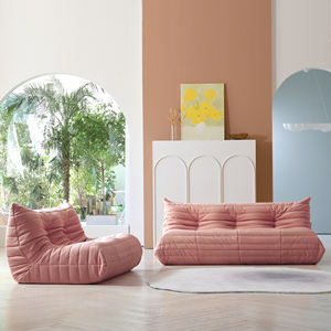 ATUNUS Drop Shipping, canapé de salon rose, 1 2 3 poufs, canapé sectionnel, chaise paresseuse, ensembles de canapés - Product Image 2