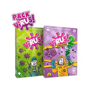 <span class=keywords><strong>Jeu</strong></span> de société interactif exclusif transfrontalier : Cartes de virus en papier, puzzle, <span class=keywords><strong>jeu</strong></span> familial espagnol en stock - Product Image 1