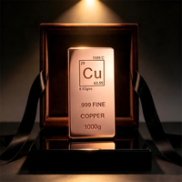 Barre de cuivre pur à 99,9 % de 1 kg, gravée avec la table périodique, objet de collection