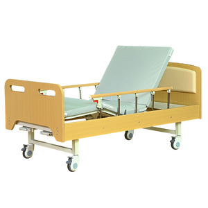 Cama de enfermería multifuncional de madera Yuefeng, individual/doble, tipo balancín, para residencias de ancianos con barandilla. - Product Image 1