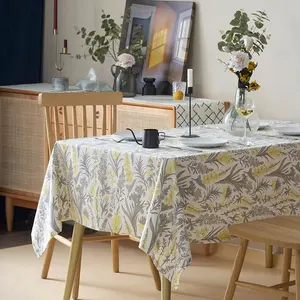 Toalha de mesa personalizada interior e externa, proteção de mesa para uso ao ar livre, 100% algodão à prova d'água para decoração de jardim, impresso, 100% algodão