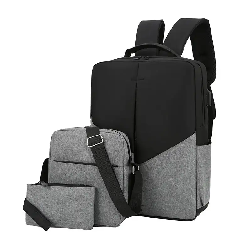 Tas punggung laptop 3 dalam 1, tas sekolah kapasitas tinggi, set tas laptop bisnis, tas ransel Laptop