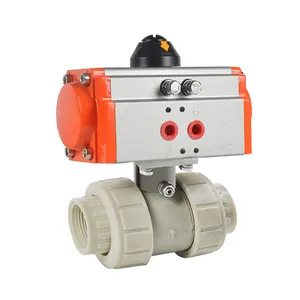 COVNA Two Way Double Union Pneumatic PVC Ball Valve