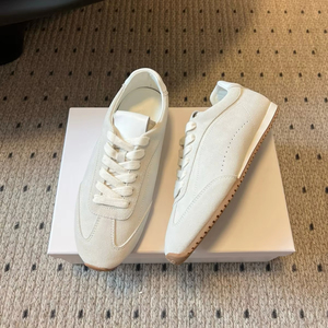 Chaussures de course pour hommes en cuir véritable, respirantes, amortissantes, chaussures de sport décontractées - Product Image 1