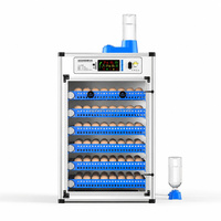Incubateur à œufs automatique Agricon, capacité de 70 à 420 œufs, AC220V, double alimentation, armoire en PVC, taux d'éclosion de 98%, pour oiseaux