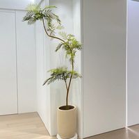 Plante Artificielle NINI, Camélia Bleu en Pot, Arbre Jacaranda, Bonsaï, Feuilles Vertes Réalistes, Noël, Pâques