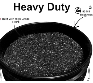 Seau en plastique rond <span class=keywords><strong>SDPAC</strong></span> de 2,65 gallons (10 litres), écologique, durable, avec couvercle, poignée en métal/plastique de qualité alimentaire - Product Image 2