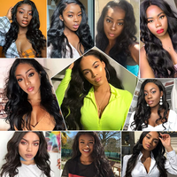 Extensions de cheveux humains naturels brésiliens non traités, ondulés, à pointes épaisses, 20-26 pouces, 12A, 100% naturels, en lot