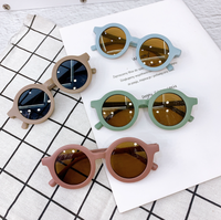 Lunettes rondes pas chères 2026 – Fournisseur de lunettes de soleil colorées mates pour enfants, avec logo personnalisé