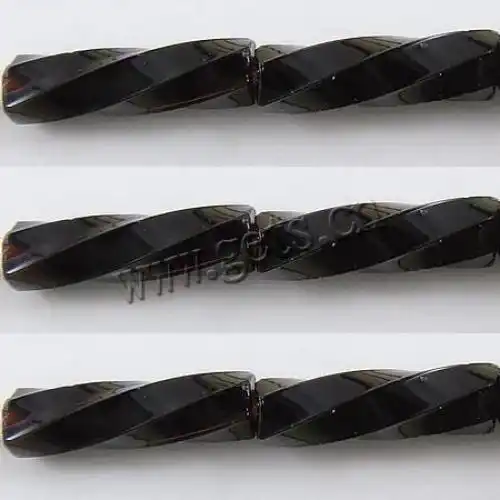Contas de semente de vidro japonês torcidas fivela cor sólida preta 2x6mm furo: aprox 1mm Aprox 10000 Pçs/saco 719713
