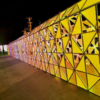 Tunnel LED extérieur de 50 pieds, effet de changement de couleur DMX RGB, éclairage de fête contrôlable pour parc, zoo, rue