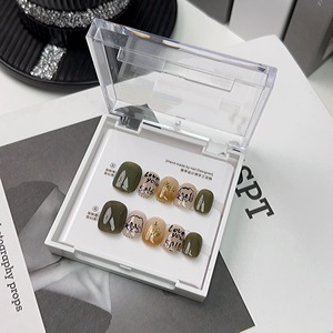 Wholesale New Arrival Ins Style Autumn and Winter Hard Gel <strong>Nail</strong> Painting Short Oval Handmade <strong>Simple</strong> Short <strong>Cute</strong> <strong>Nails</strong> Press on - Product Image 1