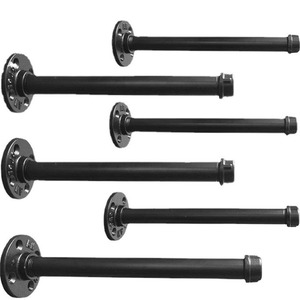 Vente en gros à petite échelle de supports muraux pour tuyaux d'eau de style rétro américain, étagères murales en fer forgé, commerce extérieur - Product Image 4